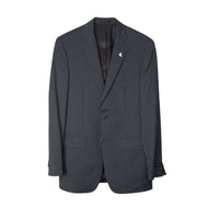 John Varvatos Gray Pinstripe Wool 2-Button Suit Blazer Jacket John Varvatos