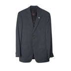 John Varvatos Gray Pinstripe Wool 2-Button Suit Blazer Jacket John Varvatos