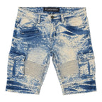Lavish Society Acid Wash Moto Cargo Shorts Size 30 Lavish Society