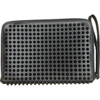Christian Louboutin Black Spiked Leather Tablet Case Clutch Christian Louboutin