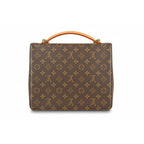 Louis Vuitton Monogram Monceau Top Handle Briefcase Bag Brown Vintage giving blooms foundation