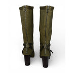 Suede Knee High Boots Green for Women for sale Unbranded