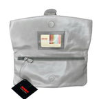 Hobo Silver Metallic Leather Folding Clutch Hobo International