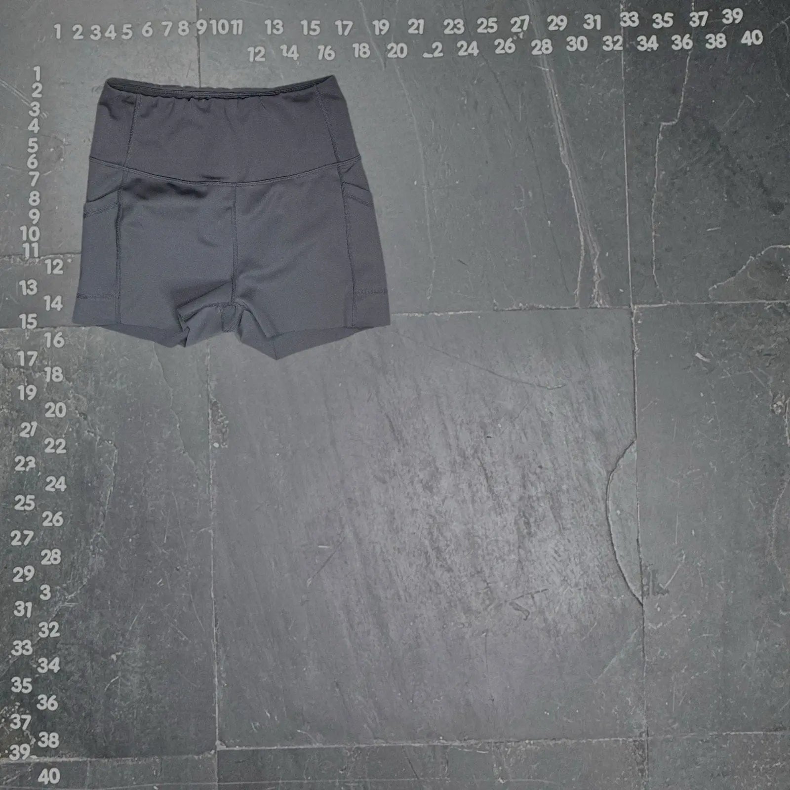 DYCE ACTIVE Women's High Waisted Biker Shorts with Pockets Dark Gray Size Medium DYCE ACTIVE