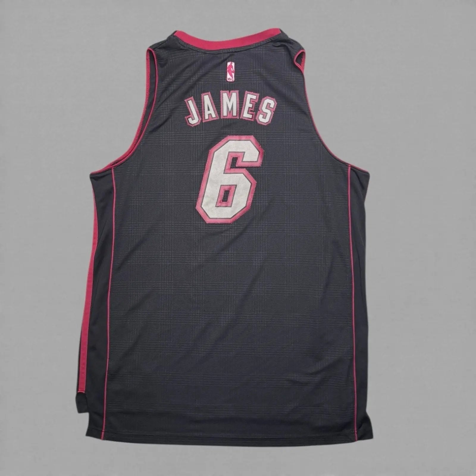 Adidas LeBron James #6 Miami Heat Limited Edition Blackout Plaid Basketball Jers Adidas
