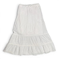 Brandy Melville White Izzy Tiered Eyelet Maxi Skirt One Size Brandy Melville