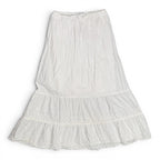 Brandy Melville White Izzy Tiered Eyelet Maxi Skirt One Size Brandy Melville