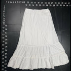 Brandy Melville White Izzy Tiered Eyelet Maxi Skirt One Size Brandy Melville
