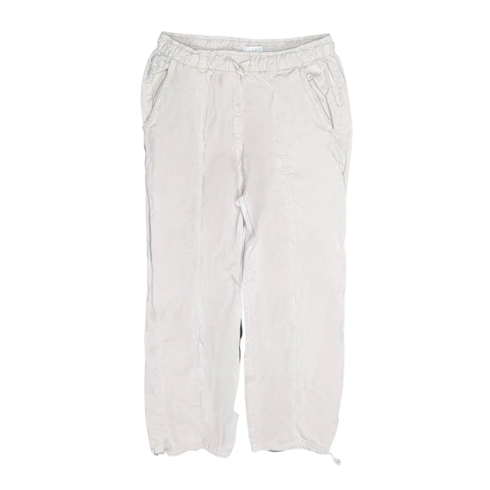 Nicole Miller New York Beige Drawstring Jogger Pants Nicole Miller