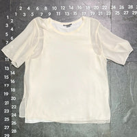 Vince Women's Short Sleeve Sheer Overlay - O.M.T.HRIFT