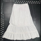 Brandy Melville White Izzy Tiered Eyelet Maxi Skirt One Size Brandy Melville