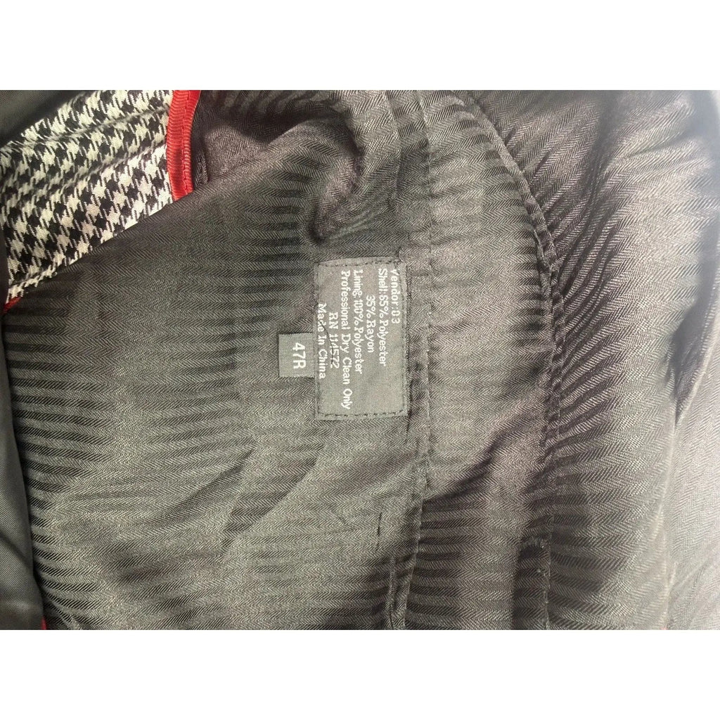 Pallini Men's Gray Houndstooth Pleated Dress Pants Size 47R Pallini