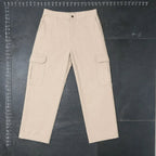 Zara Cargo Pants Size L Beige Elastic Waist Zara