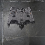 Fashion Nova Distressed Acid Wash Denim Shorts