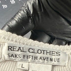 Real Clothes Saks Fifth Avenue White Ribbed Knit Sleeveless Tank Top Size L Real Clothes Saks Fifth Avenue