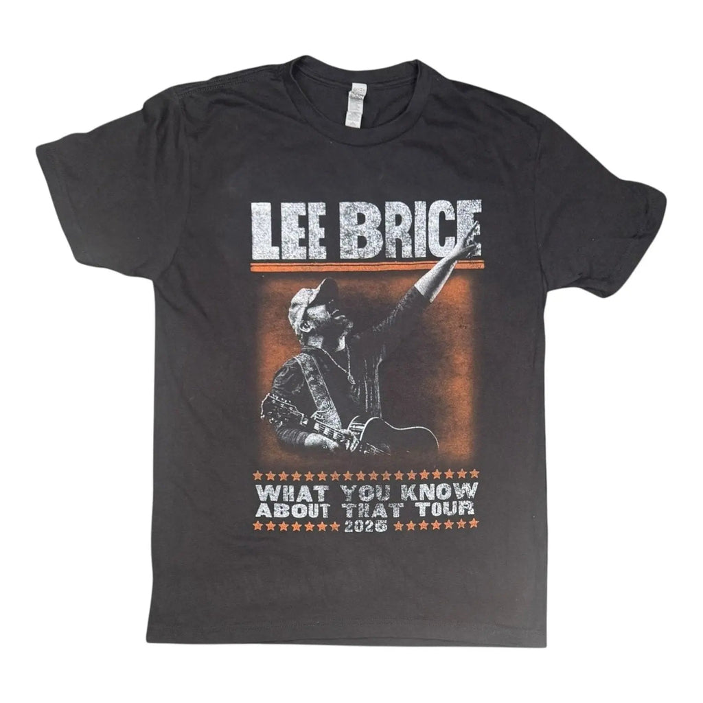 Lee Brice What You Know About That Tour 2025 Concert T-Shirt Size S Next Level Apparel