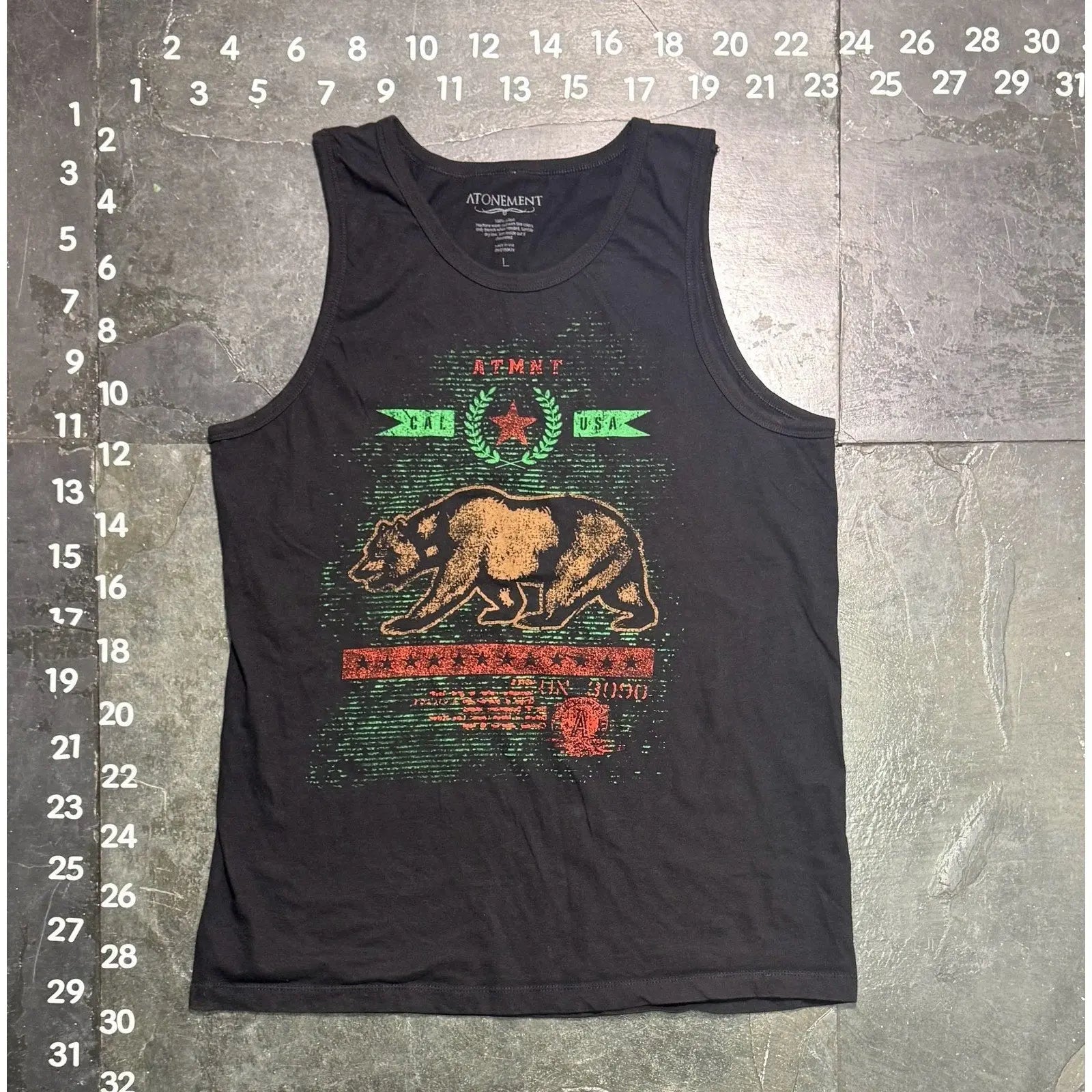 Atonement California Bear Graphic Tank Top - O.M.T.HRIFT