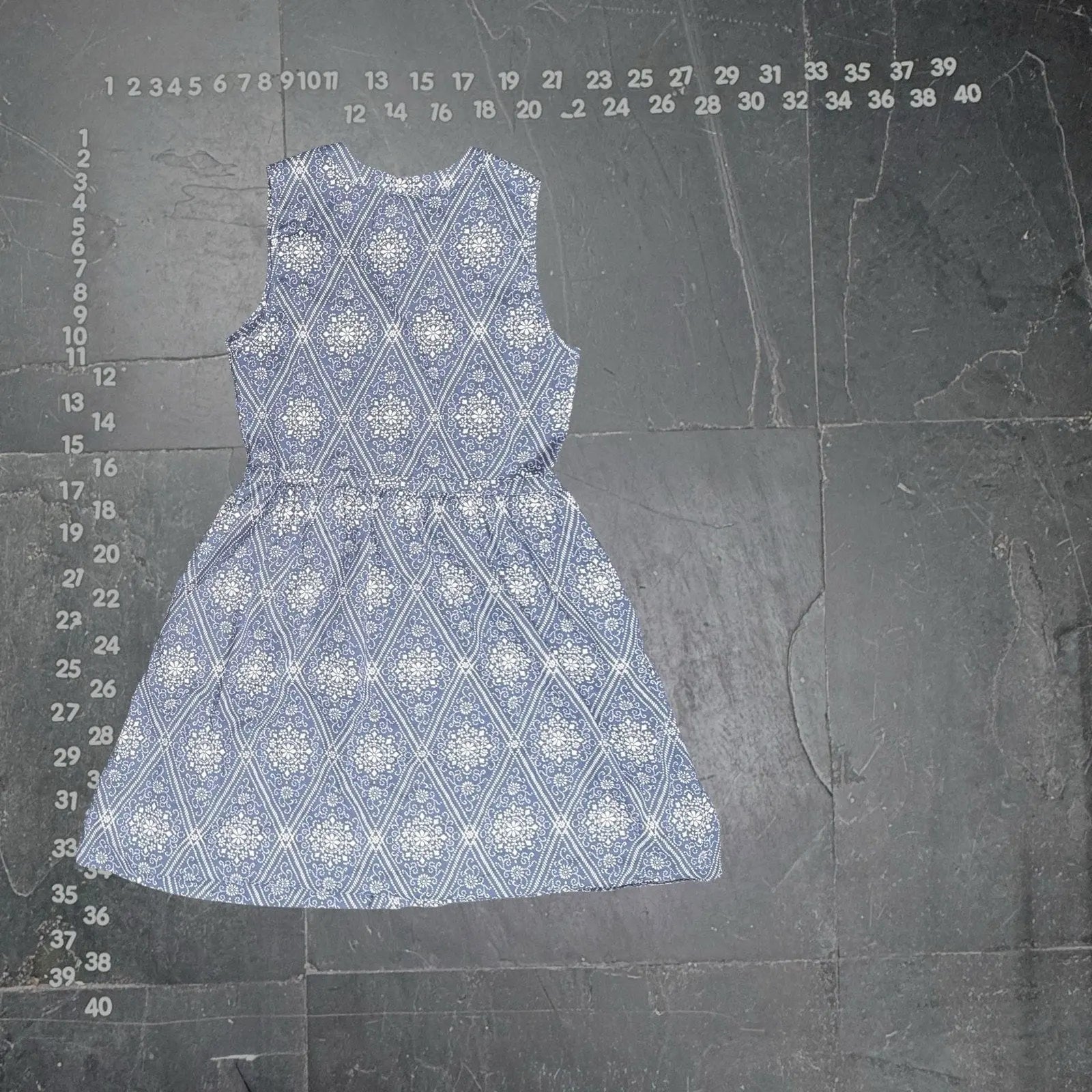 Gap Blue and White Medallion Geometric Print Sleeveless Mini Dress Gap