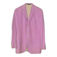 Polo Ralph Lauren Men's Pink 100% Cotton Sport Coat Blazer Size 44L Polo Ralph Lauren