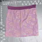 Vintage Y2K Charlotte Russe Purple Paisley Glitter Mesh Mini Skirt Charlotte Russe
