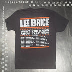 Lee Brice What You Know About That Tour 2025 Concert T-Shirt Size S Next Level Apparel
