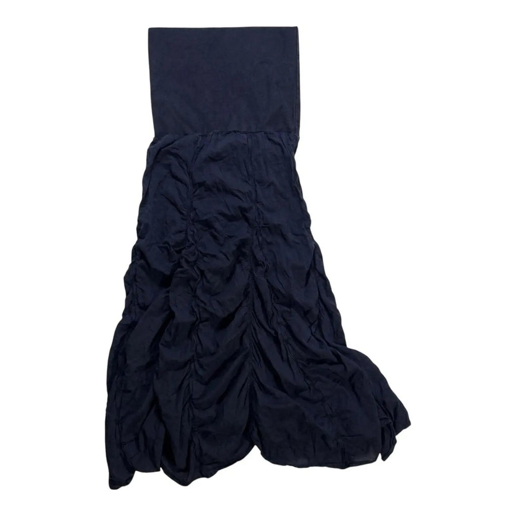Zashi black ruched cotton maxi Zashi