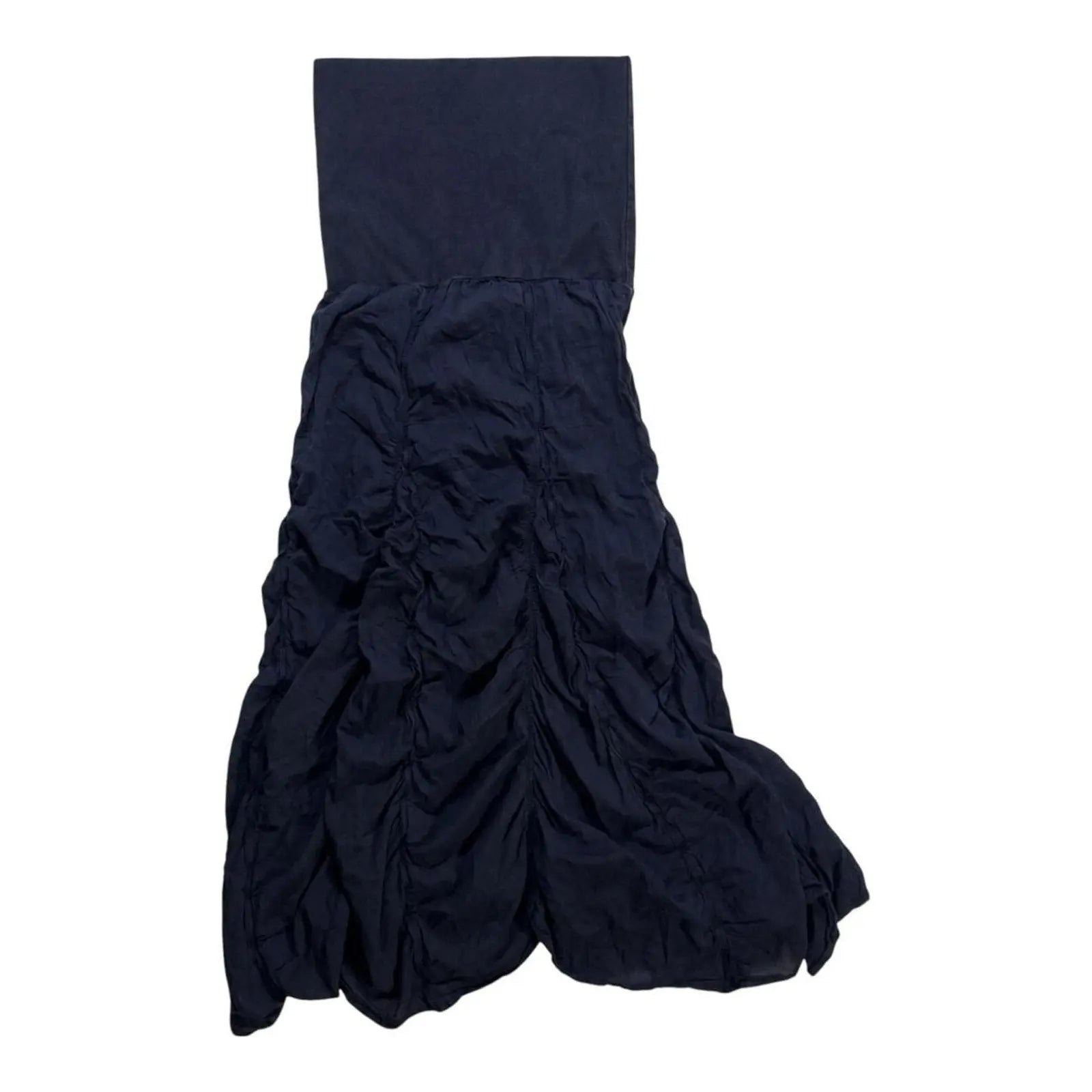 Zashi black ruched cotton maxi Zashi