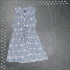 Gap Blue and White Medallion Geometric Print Sleeveless Mini Dress Gap