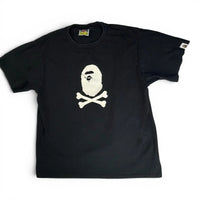 A Bathing Ape Black Skull & Crossbones Ape Head Tee Size M A Bathing Ape