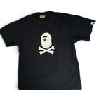 A Bathing Ape Black Skull & Crossbones Ape Head Tee Size M A Bathing Ape