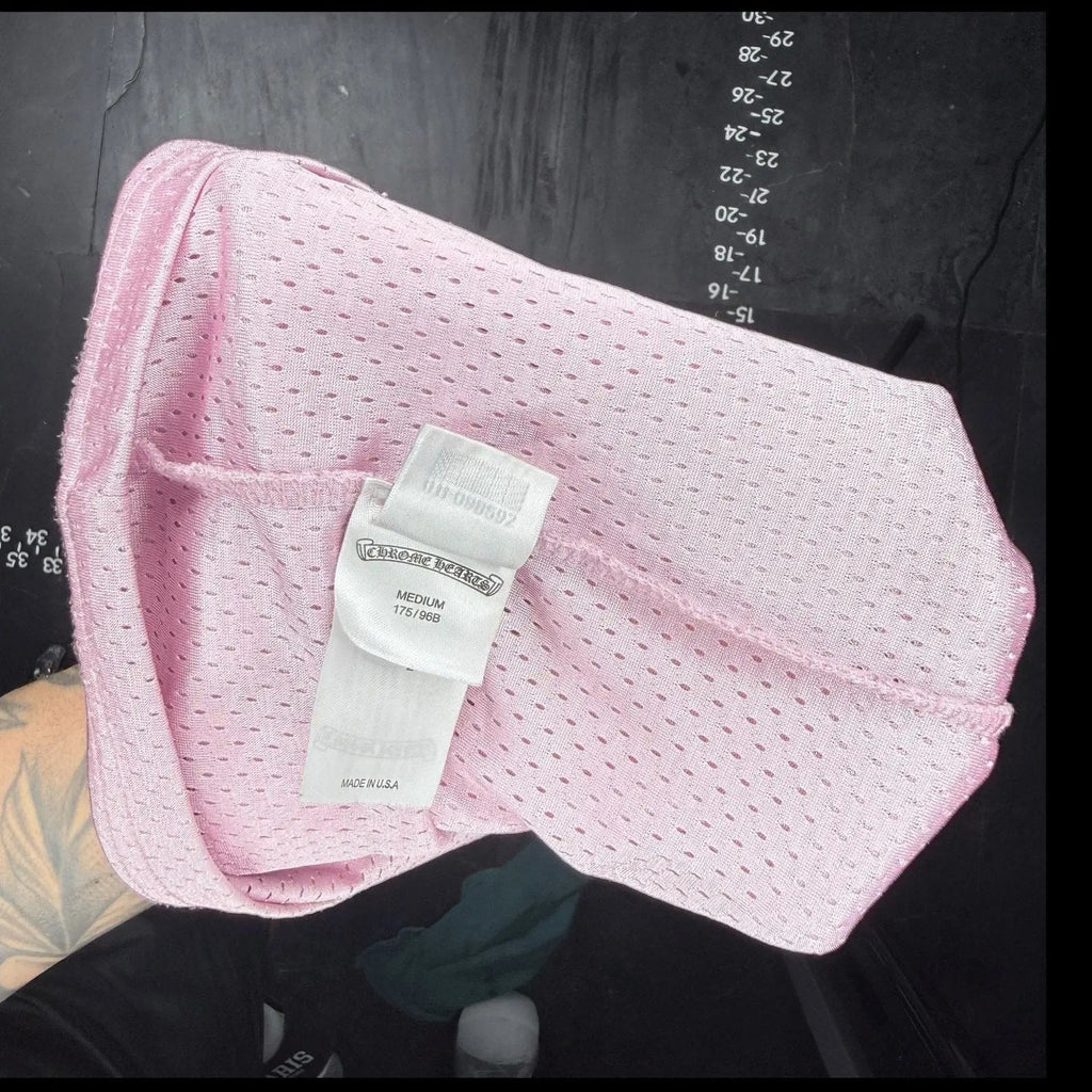 Chrome Hearts Pink 'Love You' Mesh Warm-Up Long Sleeve Jersey Chrome Hearts
