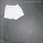 ZARA White Terry Cloth High-Waisted Raw Hem Sweat Shorts