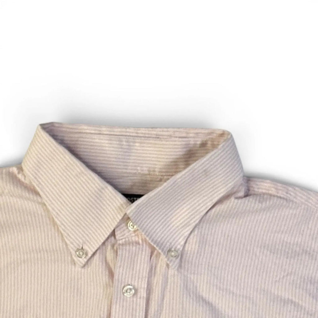 Nordstrom Trim Fit Pink Striped Button Down Dress Shirt Size 16.5 36/37 Nordstrom