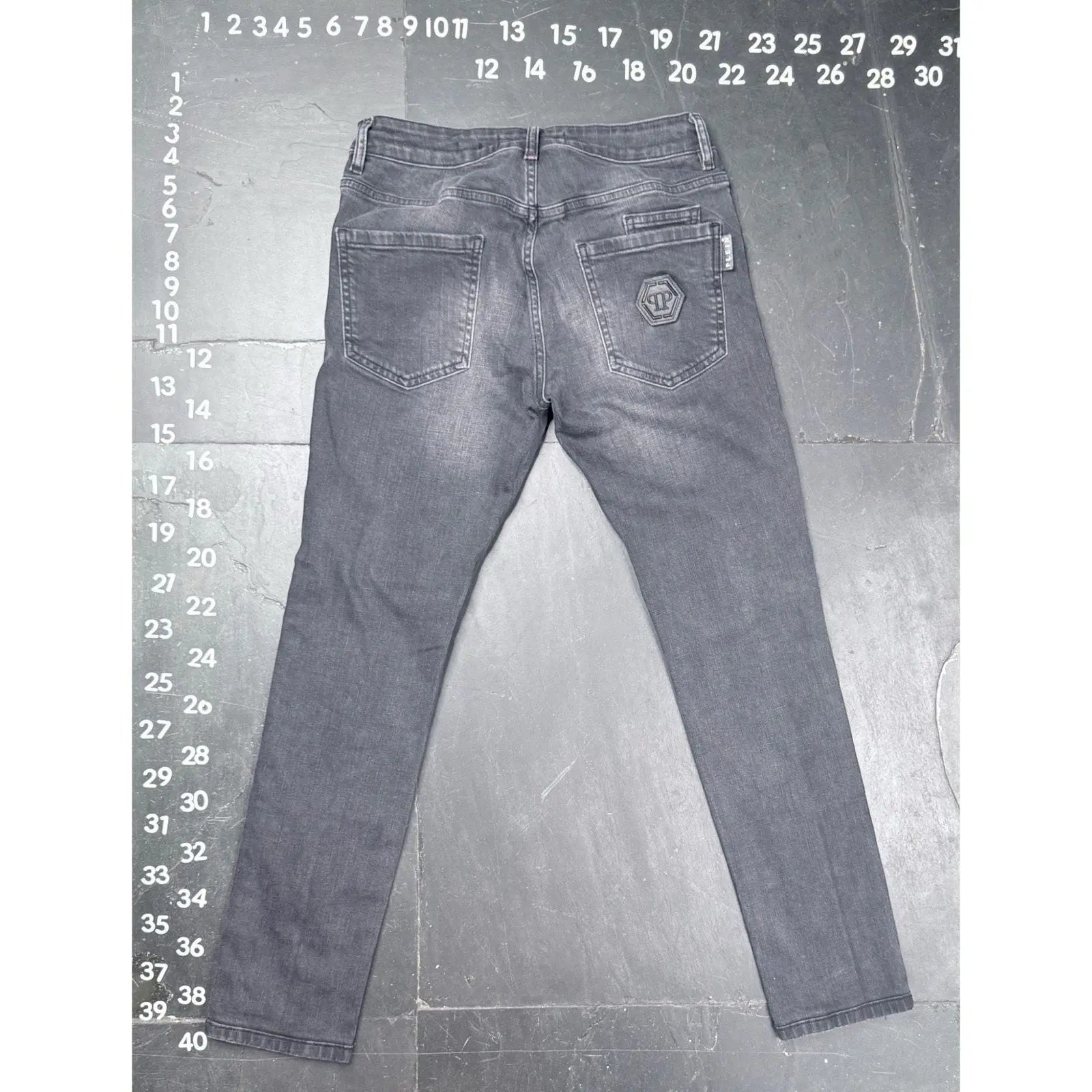 Philipp Plein Super Straight Cut Dark Soul Jeans Size 29 Philipp Plein