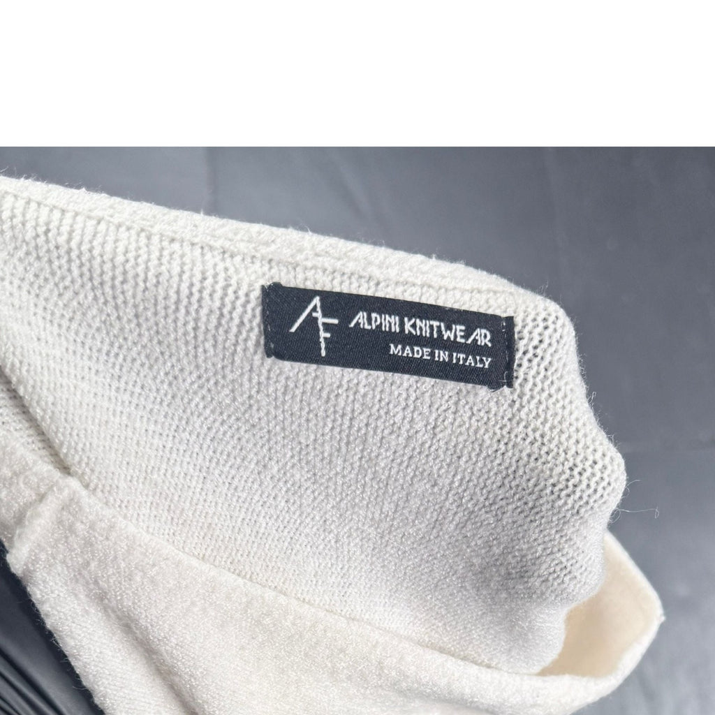 Alpini Knitwear Made in Italy Grey Asymmetrical Oversized Knit Poncho Sweater