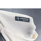 Alpini Knitwear Made in Italy Grey Asymmetrical Oversized Knit Poncho Sweater