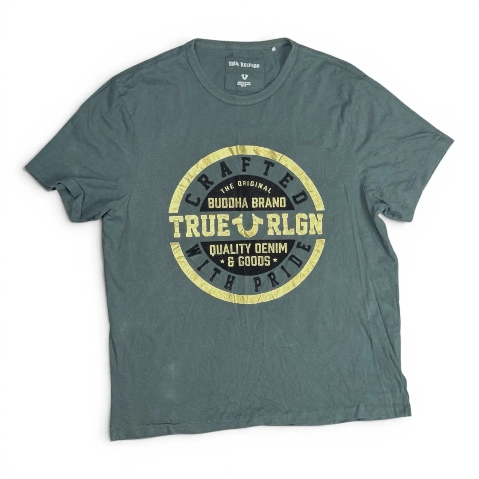 True Religion SS Crafted Graphic Tee XXL Green True Religion