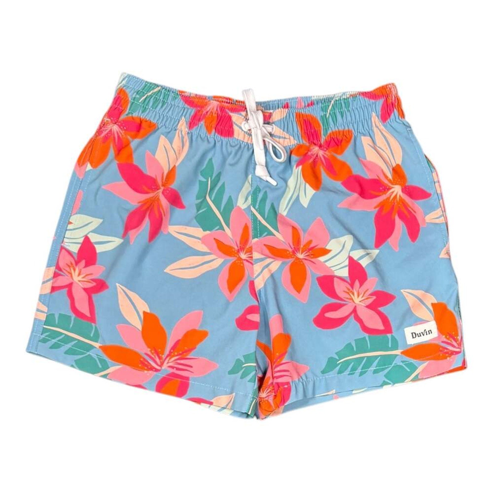Duvin Design Floral Print Swim Trunks Size Small