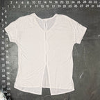 Bally Total Fitness V-Neck Short Sleeve Open Back T-Shirt