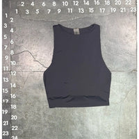 AS Revival Black Cropped Sleeveless Tank - O.M.T.HRIFT