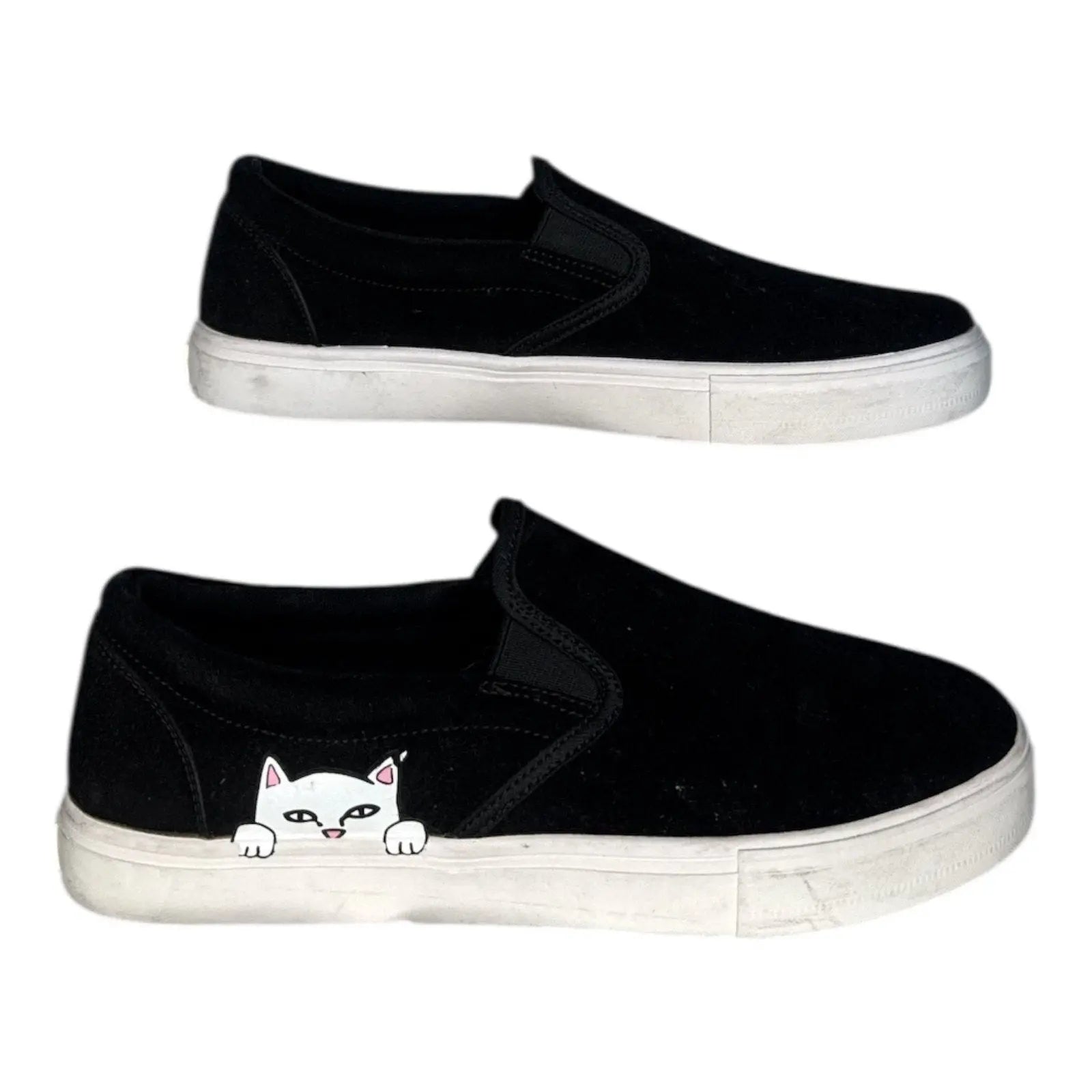 RIPNDIP Lord Nermal Black Slip-On Sneakers - Size 9 RIPNDIP