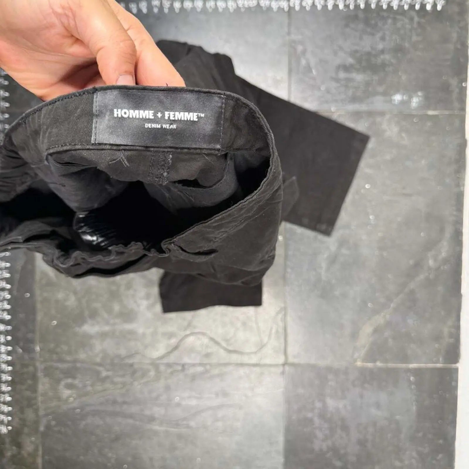 Homme + Femme Black Multi-Pocket Cargo Pants Size 36 Homme + Femme