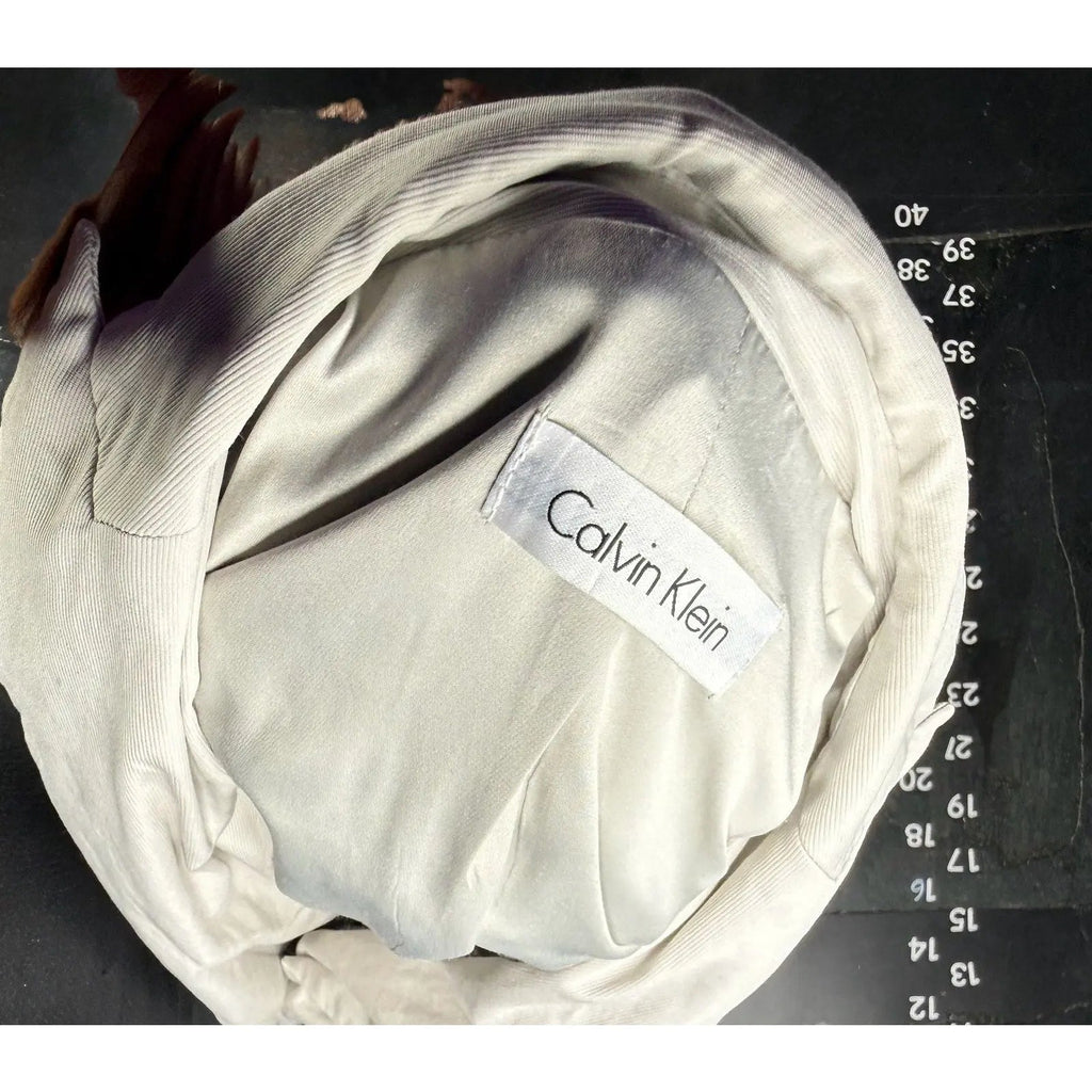 Calvin Klein Single Button Cotton Stretch Blazer Off-White Calvin Klein