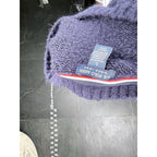 U.S. Polo Assn. Women's Cable Knit Crew Neck Sweater Navy Blue Large