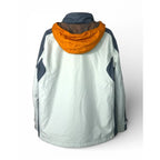 Tribord Women's Gray and Blue Waterproof Hooded Ski Jacket giving blooms foundation