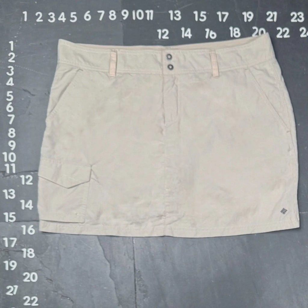 Columbia Omni-Shade Sandy River Cargo Skort Size 10 Tan Columbia