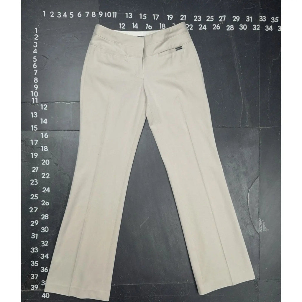 Express Editor Beige Flare Leg Dress Pants Express