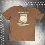 Mad Radio Global Sounds Café Bar & Records Graphic T-Shirt Brown Size XL Mad Radio
