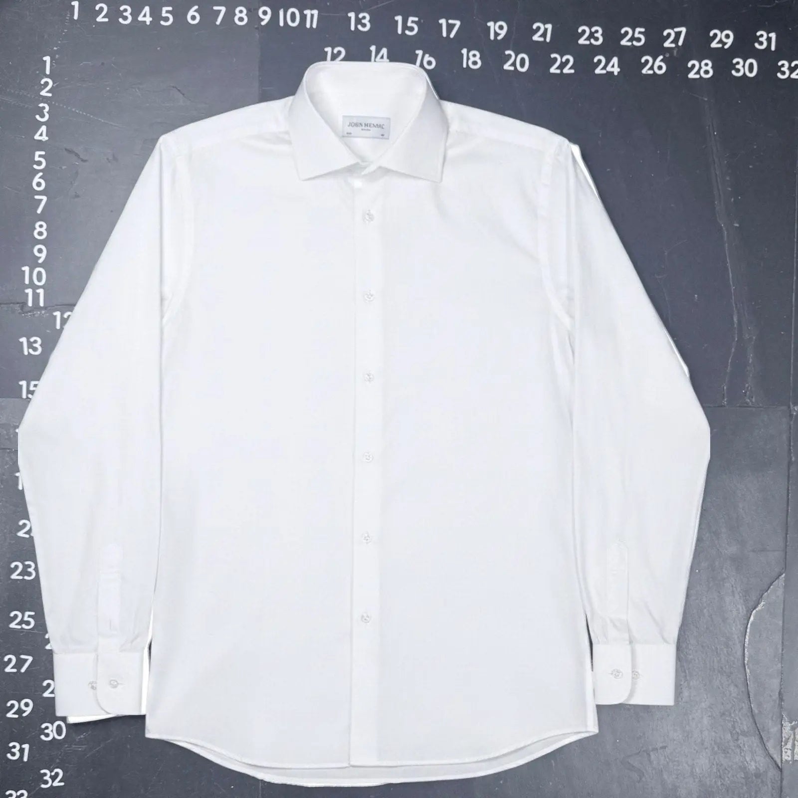 John Henric White Cotton Dress Shirt Size 15.75 / 40 John Henric
