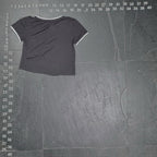 Level Up Women's Black Ringer Cropped Baby Tee with Stripe Detail Level Up